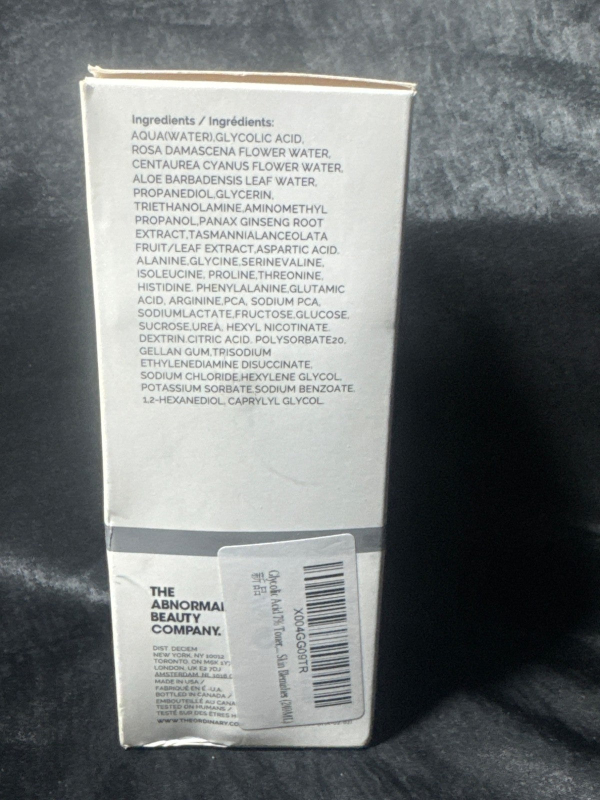 The Ordinary Glycolic Acid 7% Toning Solution 240mL For Radiant Skin Care