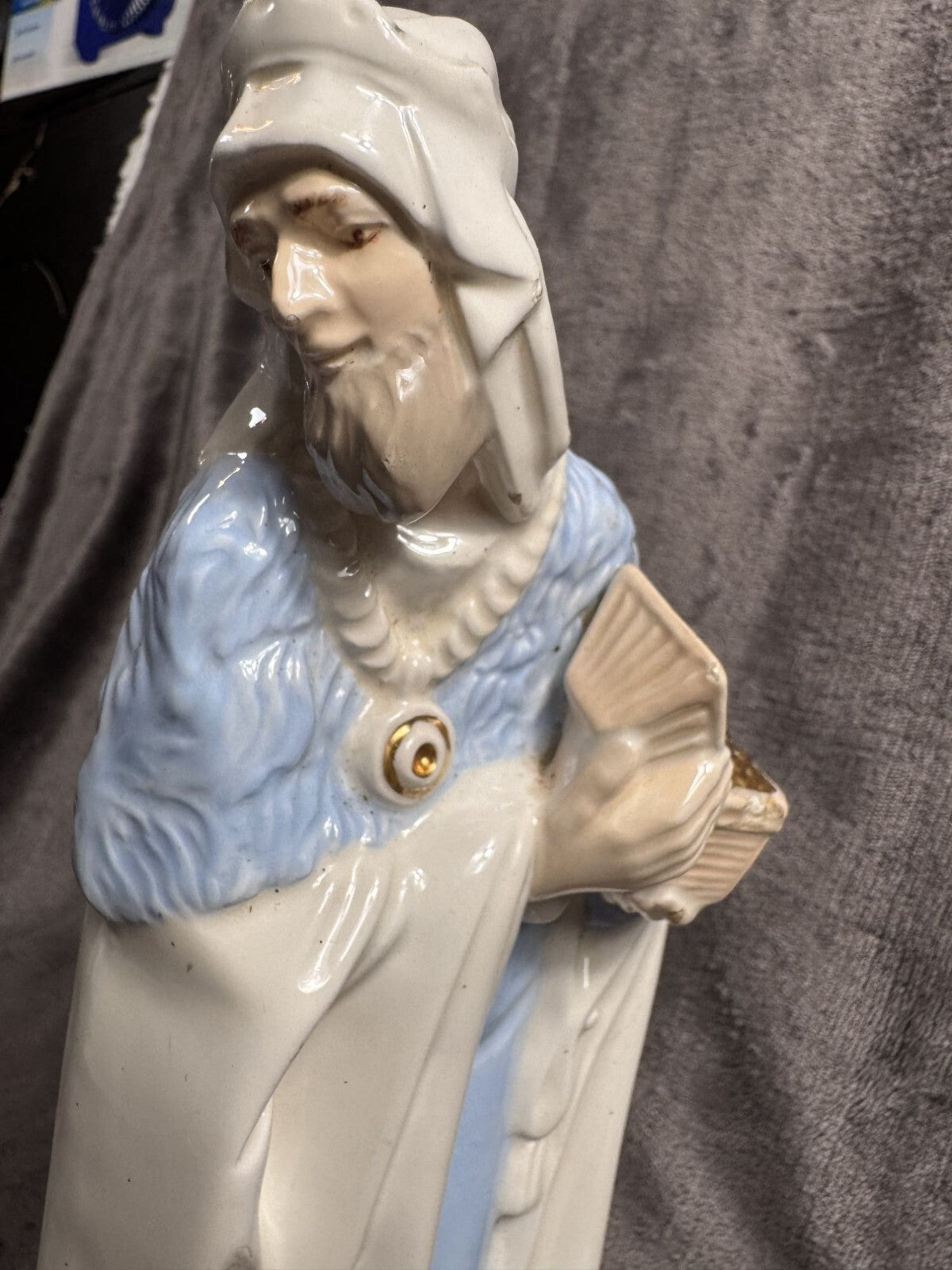 Nao by Lladro Collectible Porcelain Figurine: KING BALTHASAR WITH JUG - 11-1/4"