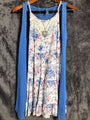 Knit Works Girls Dress Two Peace Set Pink Blue Florals Size 12