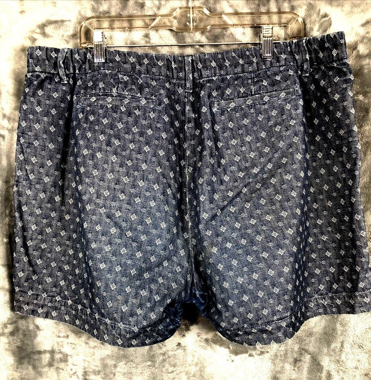 Croft & Barrow Womens Size 18 Blue Patterned Cotton Shorts