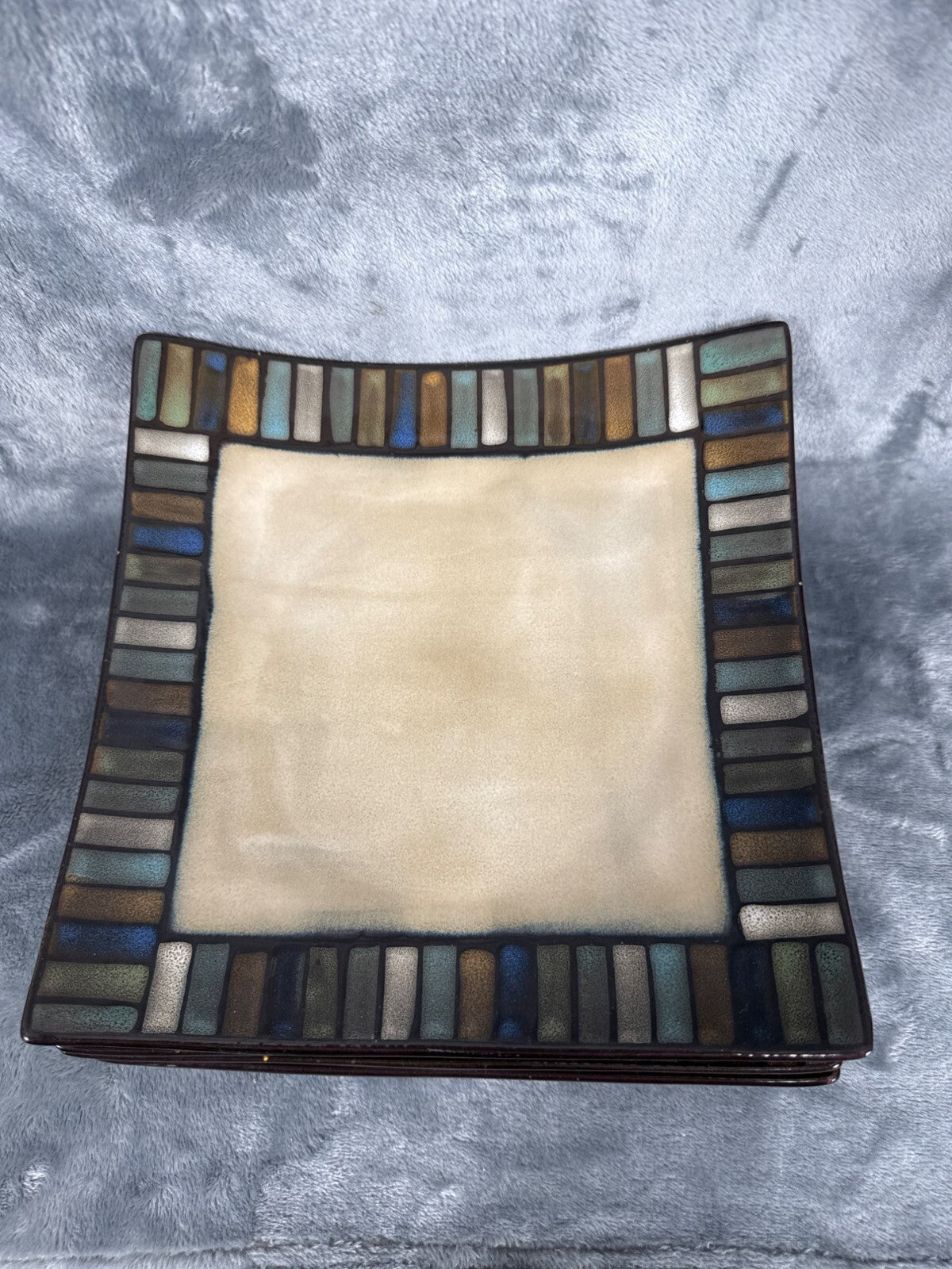 Sonoma Home 4 Mosiac Square Accent Replacement Luncheon Plates