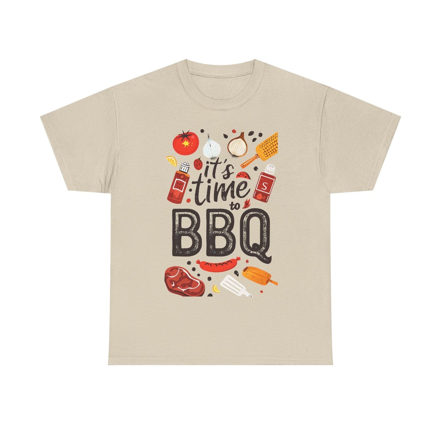 Womans T Shirt It's Time to BBQ Top  Funny Unisex Grilling Shirt Summer Fun Mens