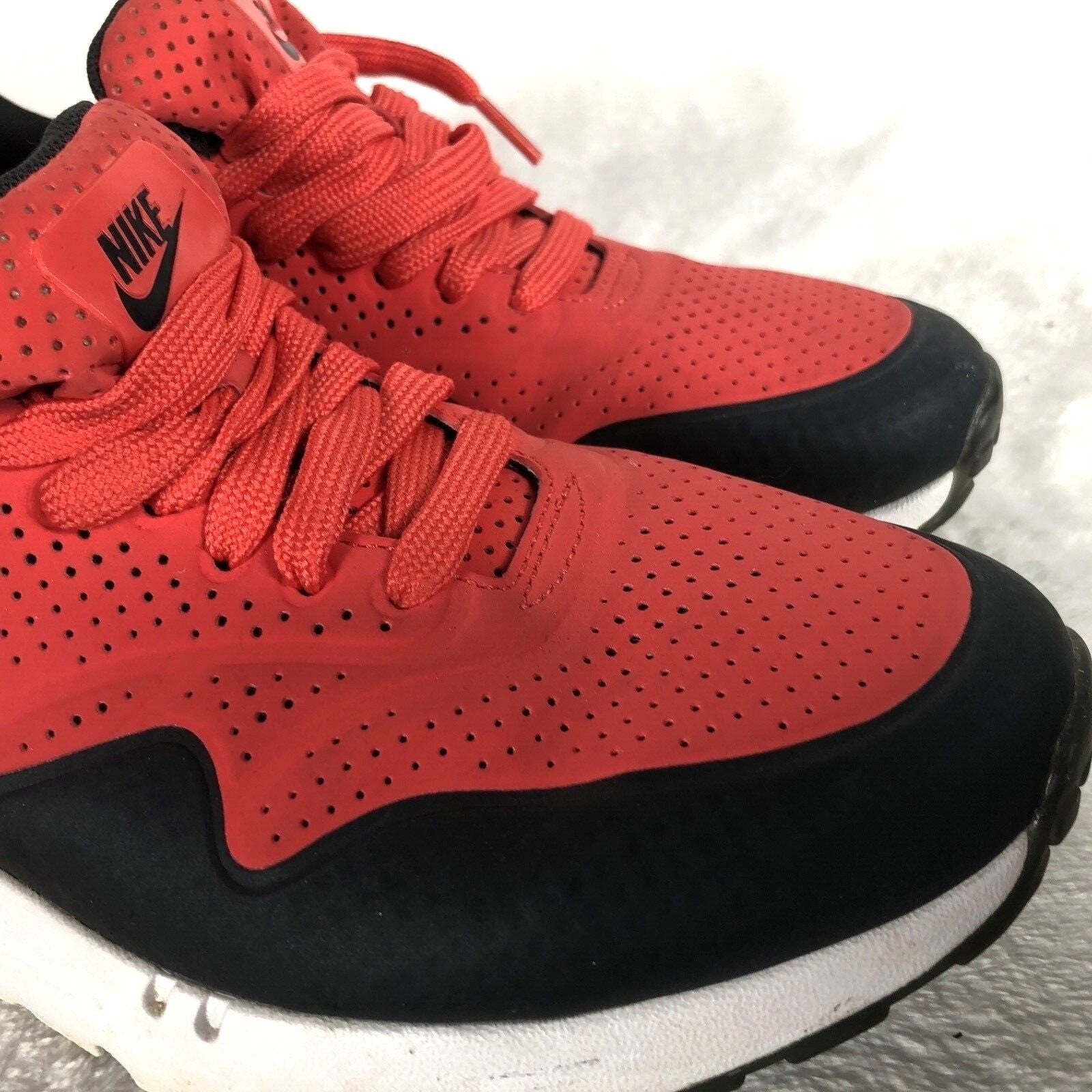 Nike Air Max Shoes Red & Black Perforated Sneakers