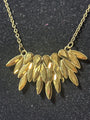 Paparazzi Gold-Tone Necklace & Earring Set With Leaf Drop Design