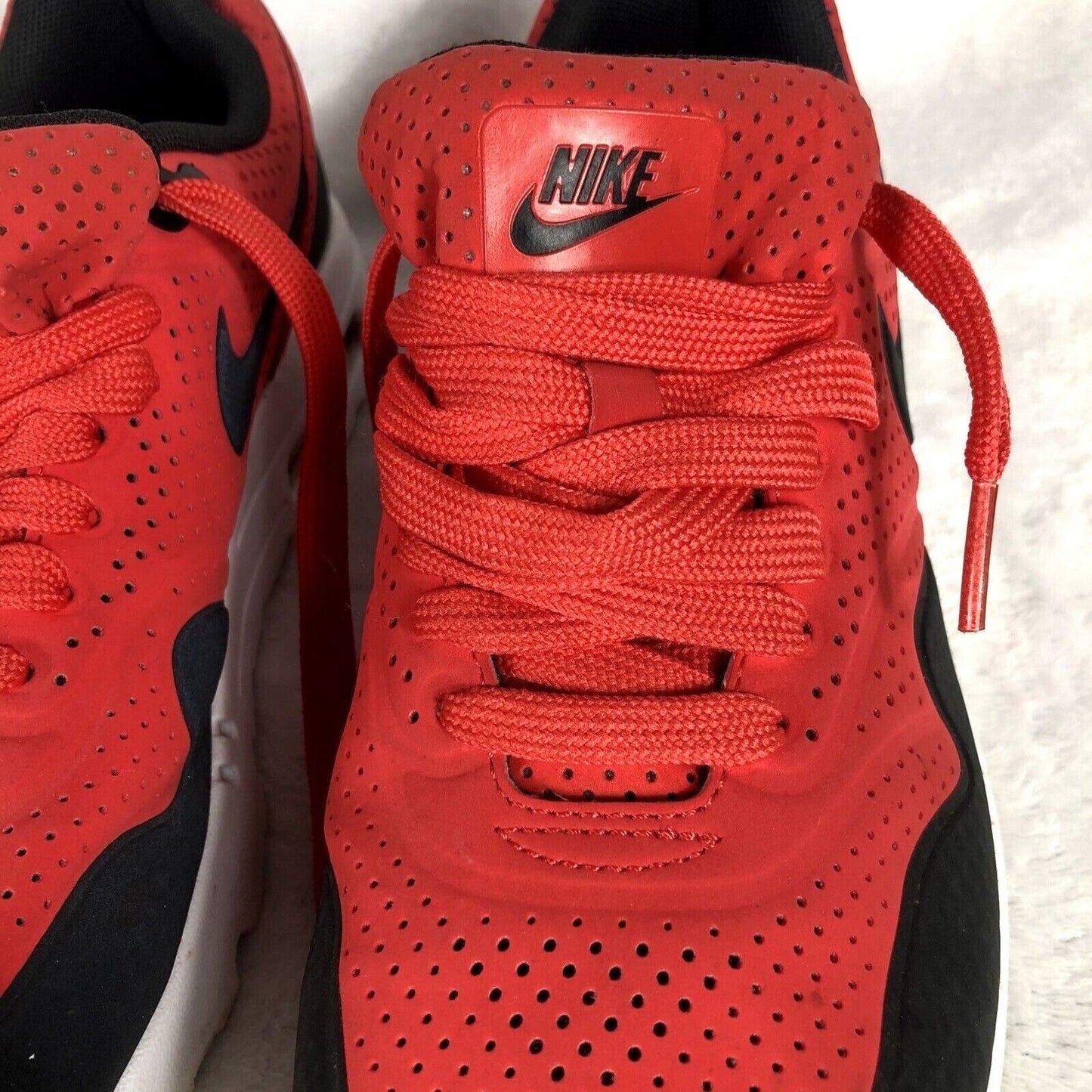 Nike Air Max Shoes Red & Black Perforated Sneakers