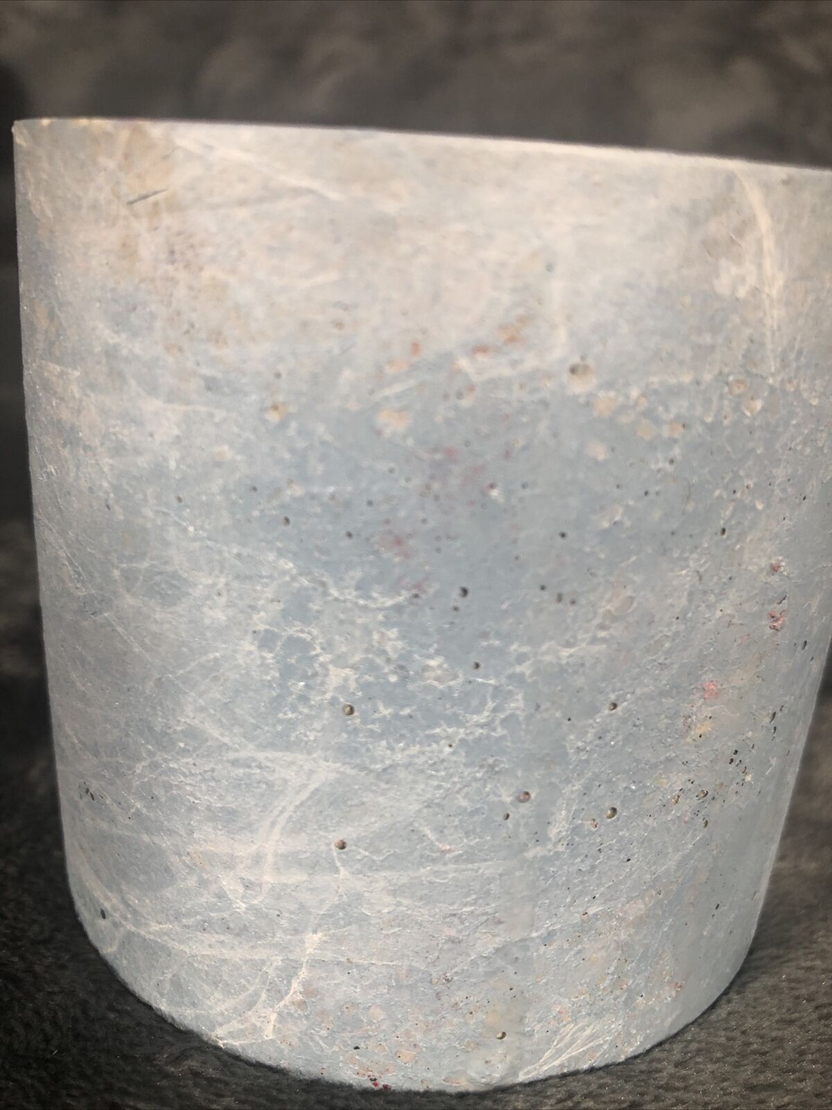 Candle Hand Poured Vanilla and Cashmere Handmade Concrete Vessel Hand Poured 