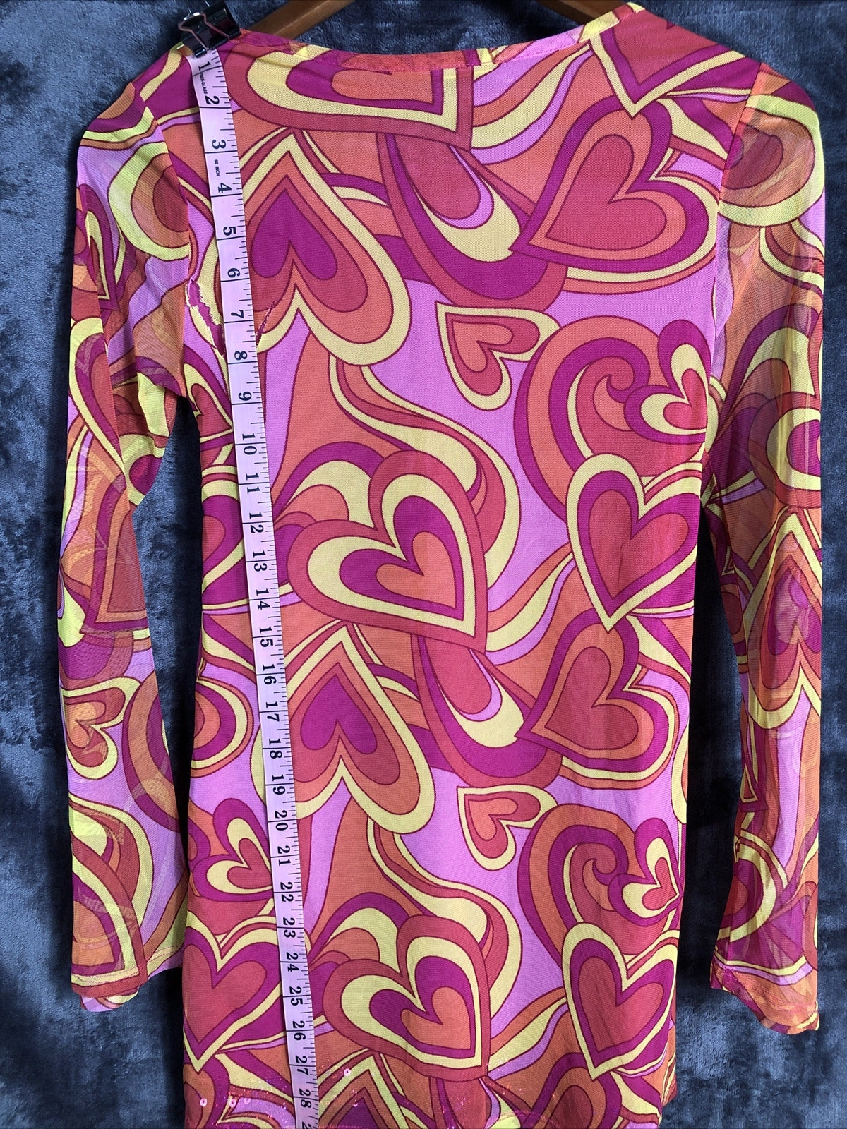 Justice Girls Orange Pink Tie Dress Size 14/16 Junior