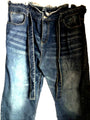 SHEIN Plus Size Denim Jeans S–5XL Belted Paper Bag Waist High Rise Casual Fit