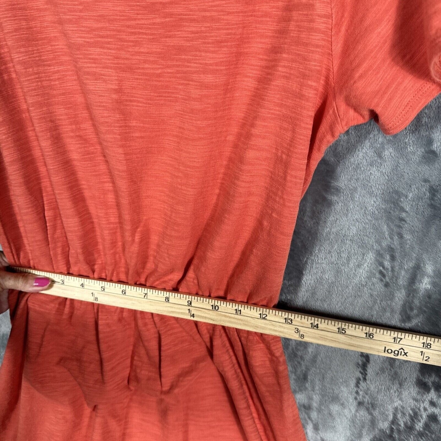 Old Navy Womens Small Coral Short Sleeve Elastic Waist Dress