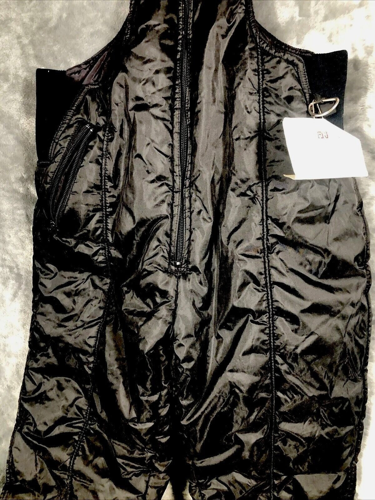 Swiss Alps Snow Bib Overalls Black Nylon & Polyester Size 12  Adjustable