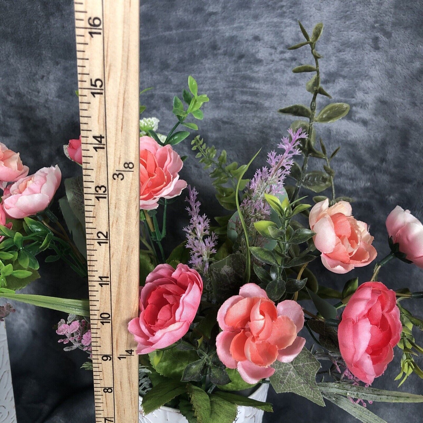 Artificial Hanging Flower Arrangements Handmade Floral Decor Two Piece Set