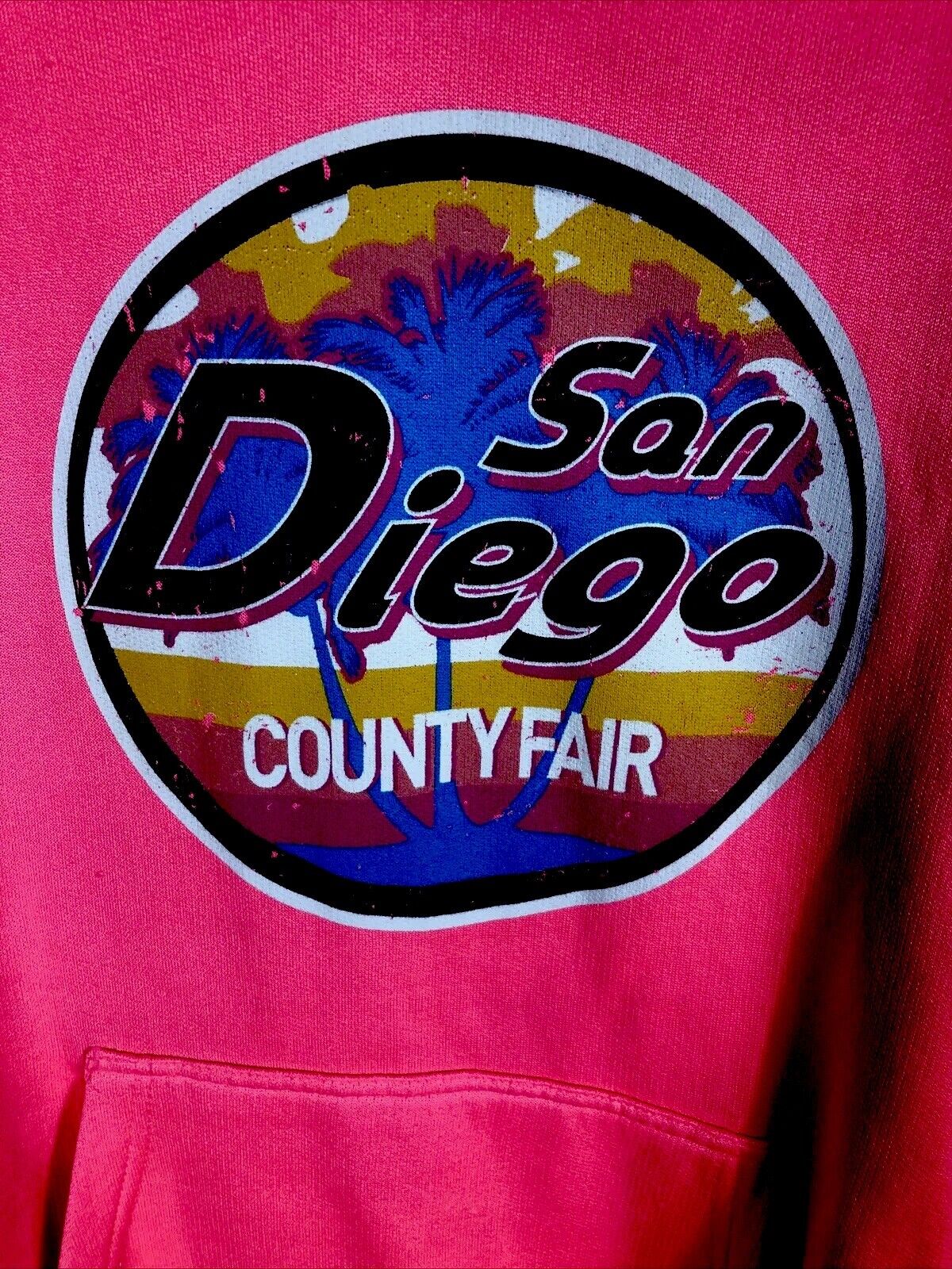 San Diego California Womens Adult Size XL Pink Pullover Hoodie Sweatshirt