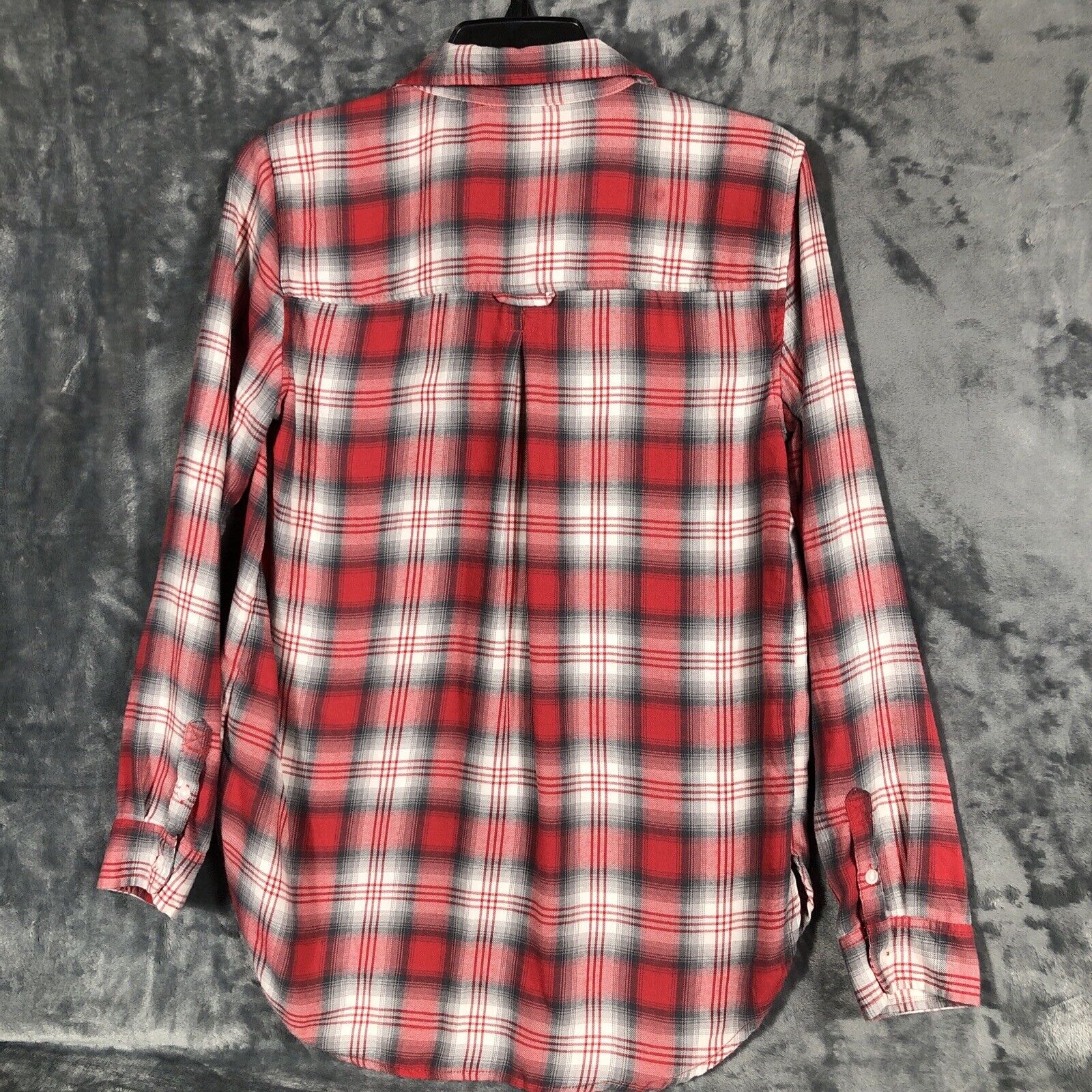 American Eagle Shirt Womens Plaid Long Sleeve Amazingly Soft Button Up Size M