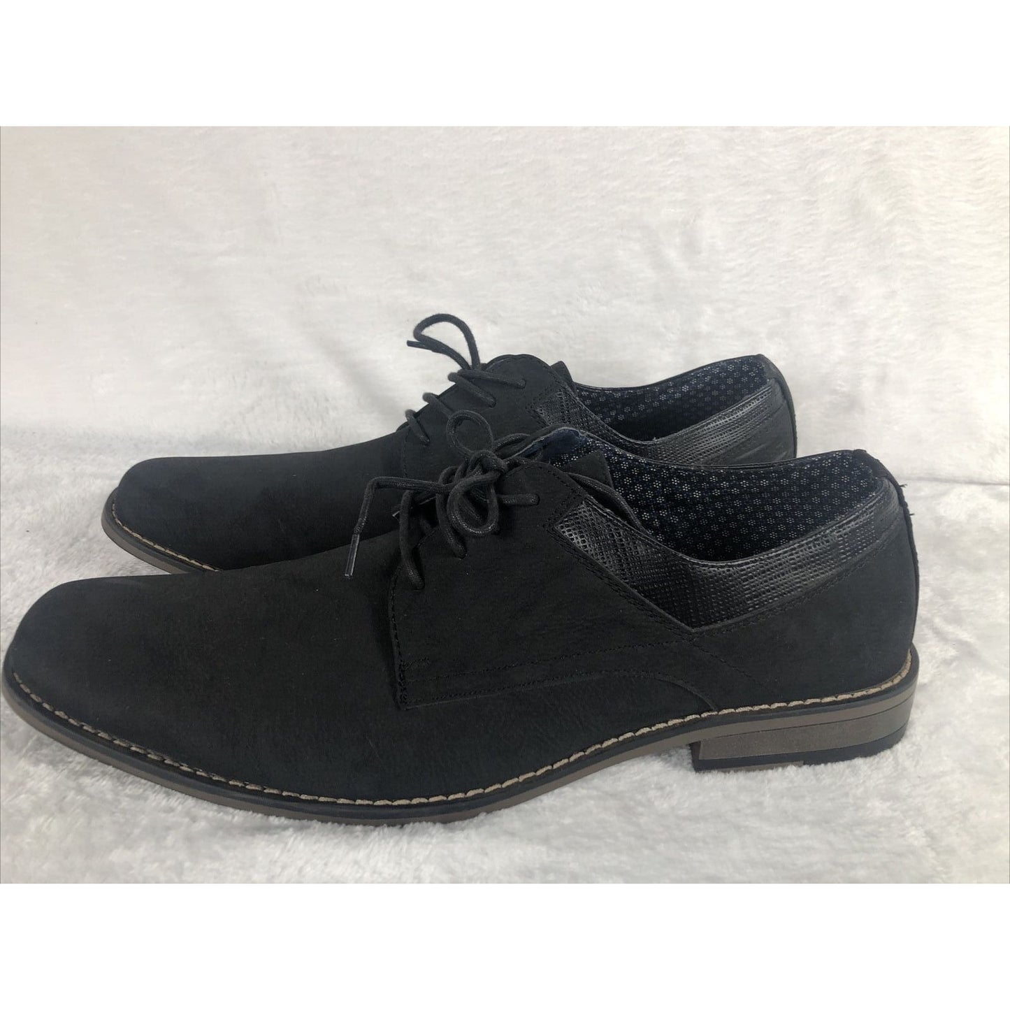 Perry Ellis Shoes Men's Portfolio Ultra Foam Black Dress Shoes Sz 13