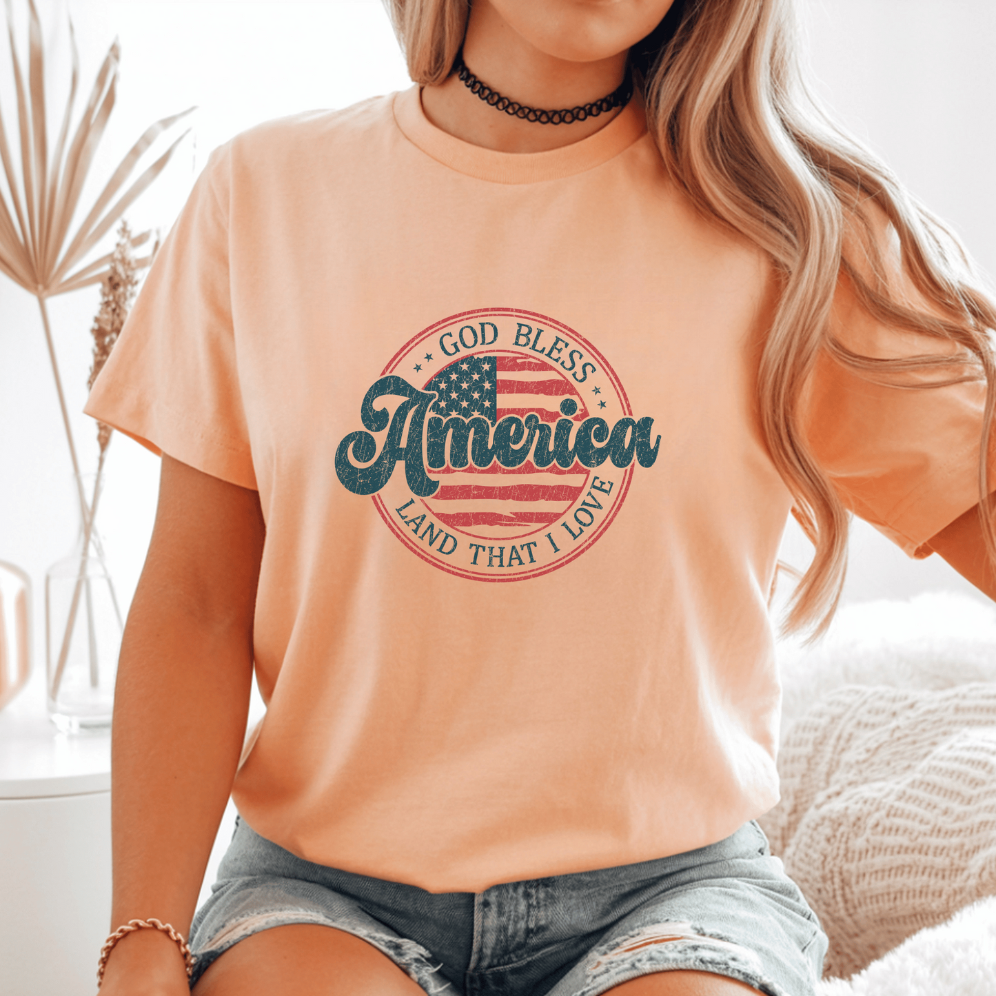 Patriotic God Bless America Shirt, USA Flag Graphic Tee, American Pride T-Shirt, Independence Day Apparel, Gift for Veterans