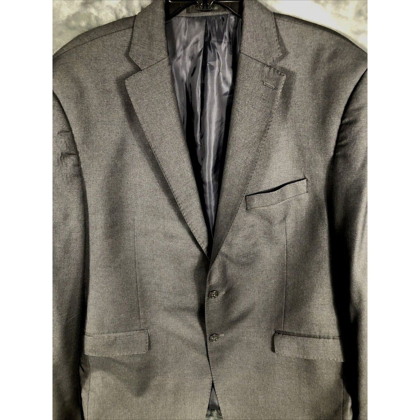 REDA TAILO RED Suit Jacket Men’s Dress Grey Wool Suit Coat Size 46