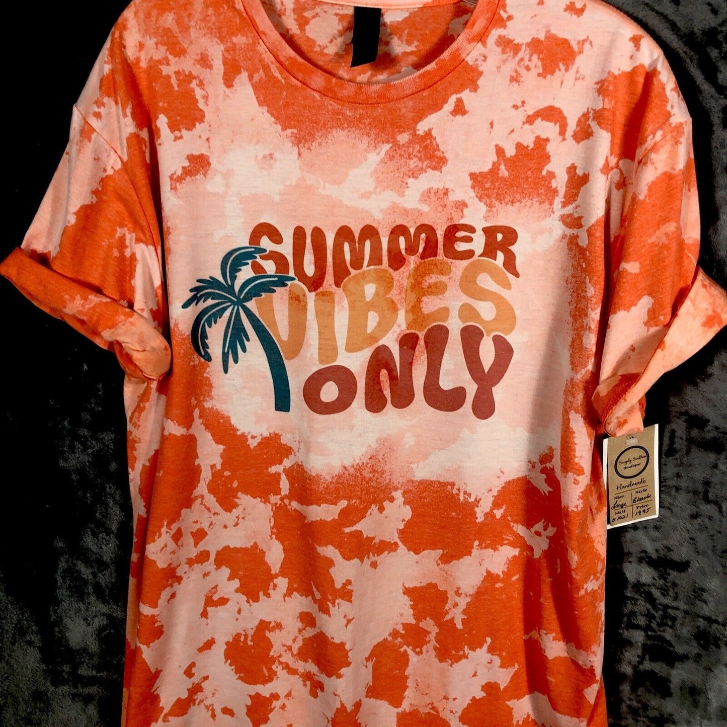 Womens Summer Vibes Short Sleeve Shirt Summer Graphic Tee Trendy Beach Shirt