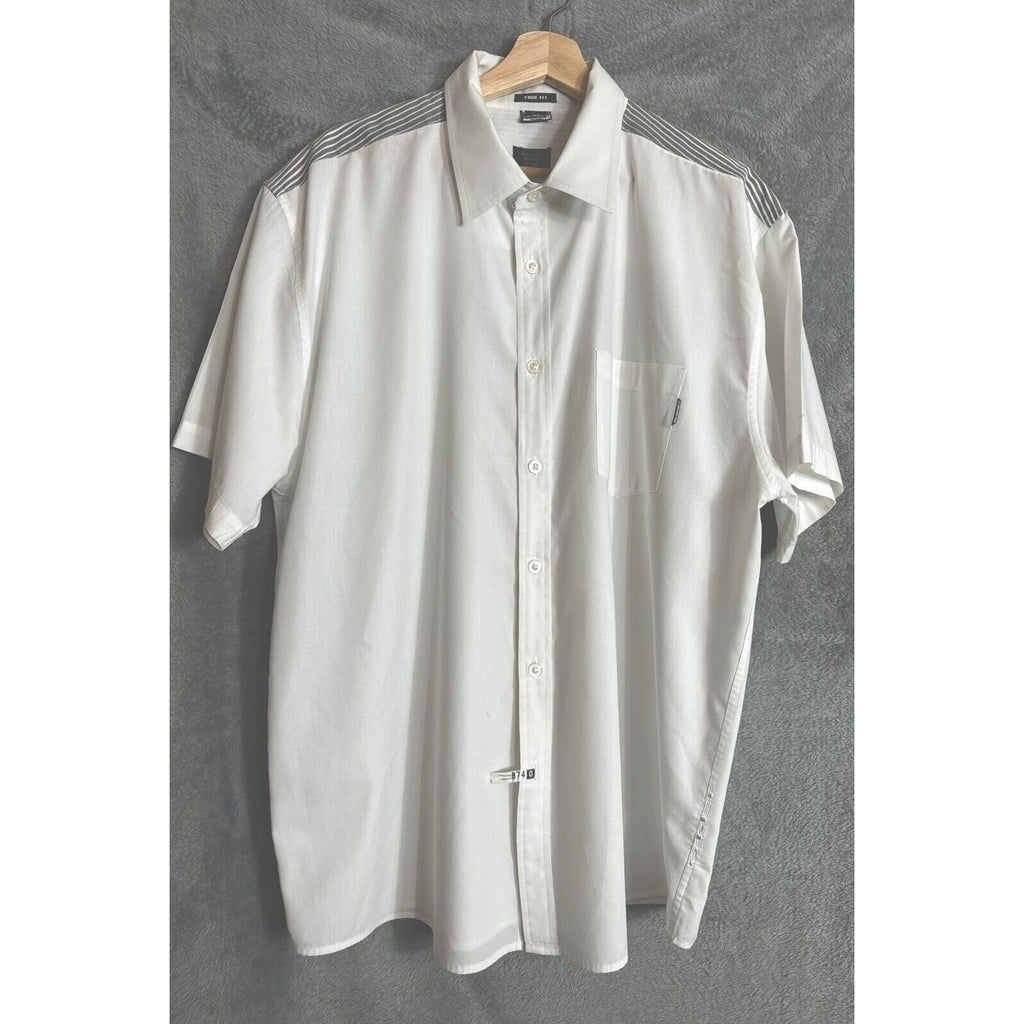 True Fit Men’s Oakley Shirt White Button-Down Dress Shirt Casual Golf Shirt XL