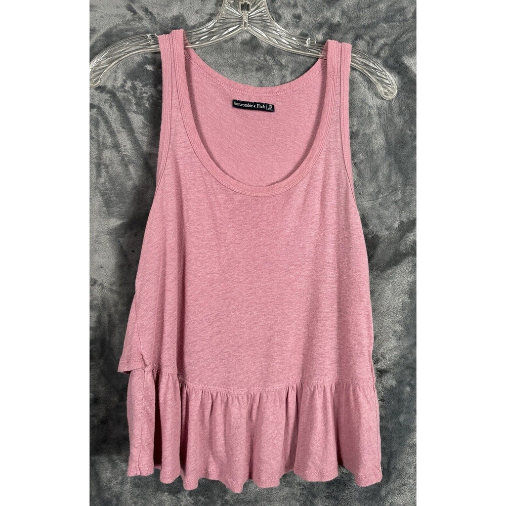 Abercrombie and finch women’s tank top extra small plum ruffled bottom and back