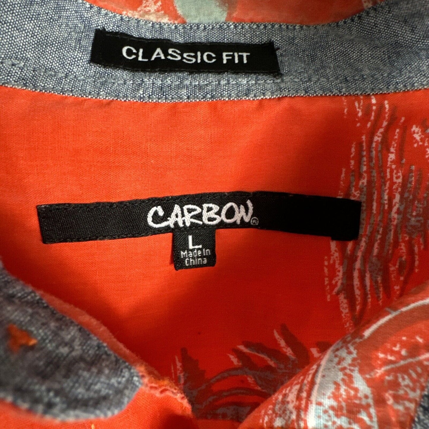Carbon Polyester Short Sleeve Casual Button-Down Shirts for Men