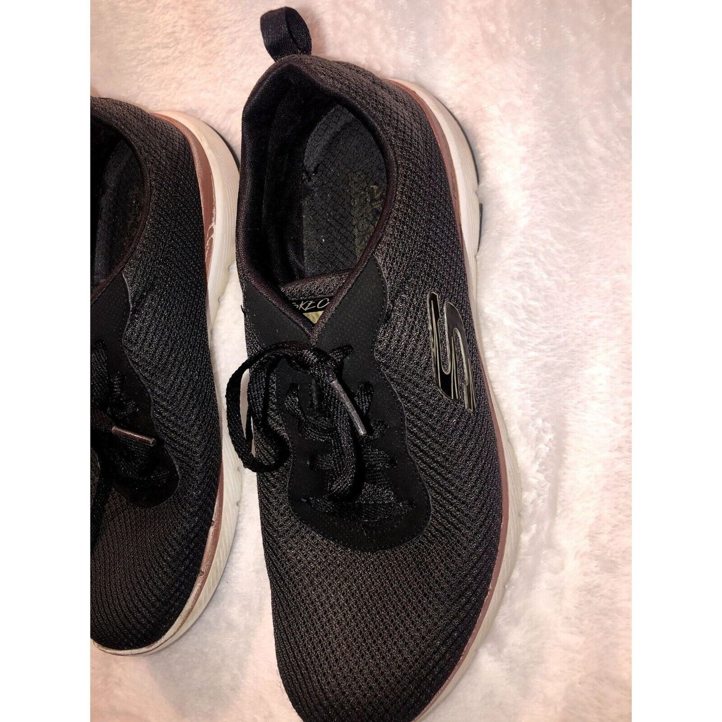 SKECHERS LITE WEIGHT WALKING RUNNING ATHLETIC SHOES MENS SIZE 9 BLACK