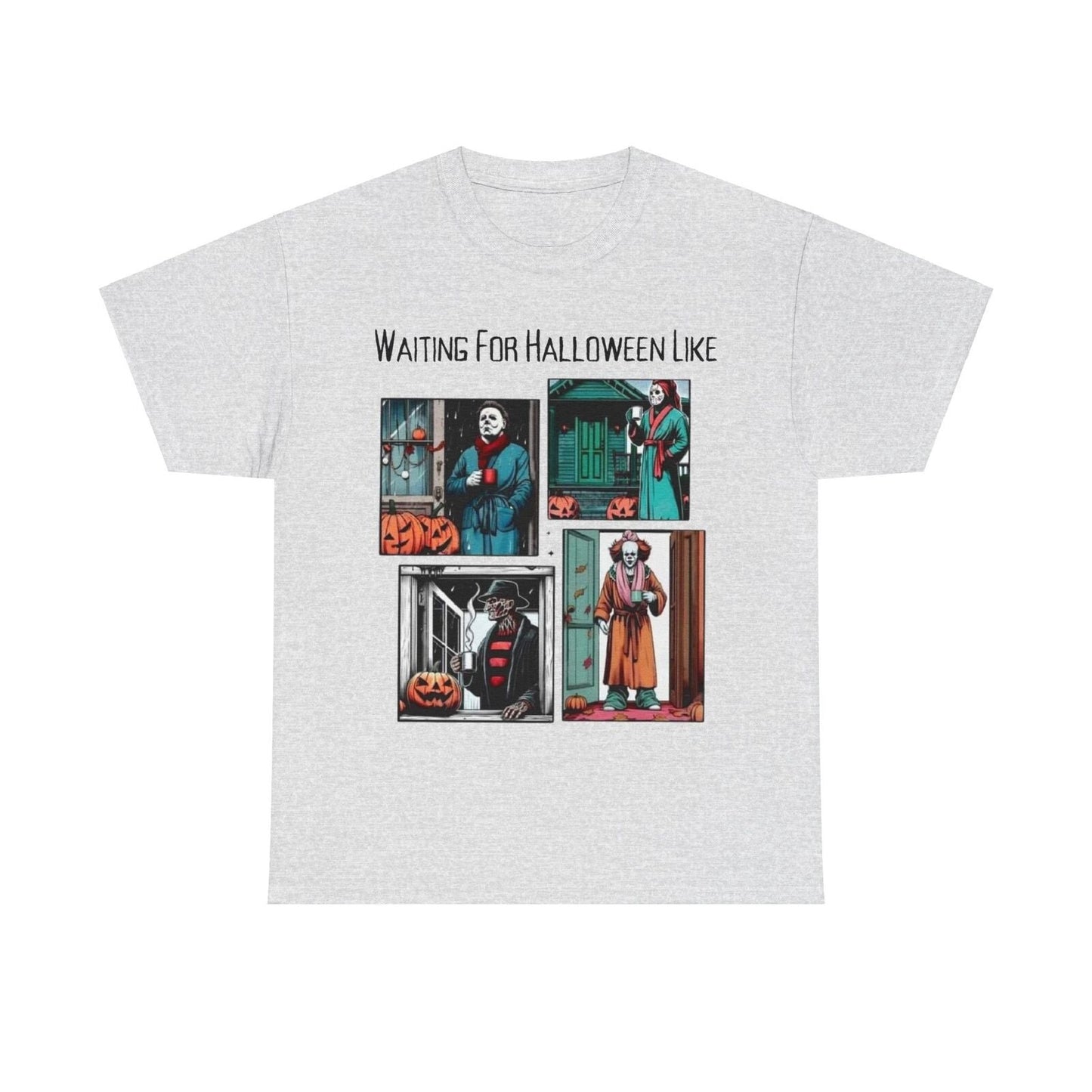 Waiting For Halloween Shirt Retro Horror Halloween Spooky Season Top Unisex