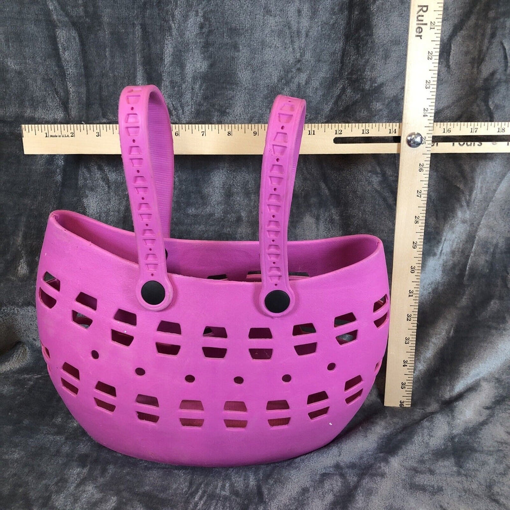 Waterproof Rubber Tote Woman's Medium Size Pink Bag For Women