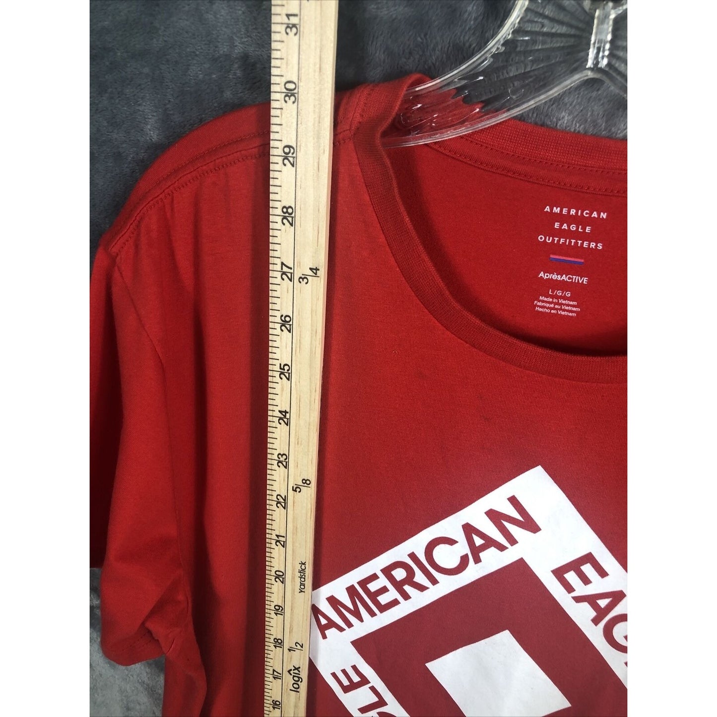 American Eagle Men’s T-Shirt Adult Size Large Red Shirt Short Sleeves