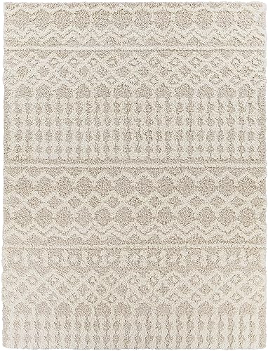 Livabliss Hapsburg Moroccan Shag Area Rug, 7'10" x 10'2, Beige