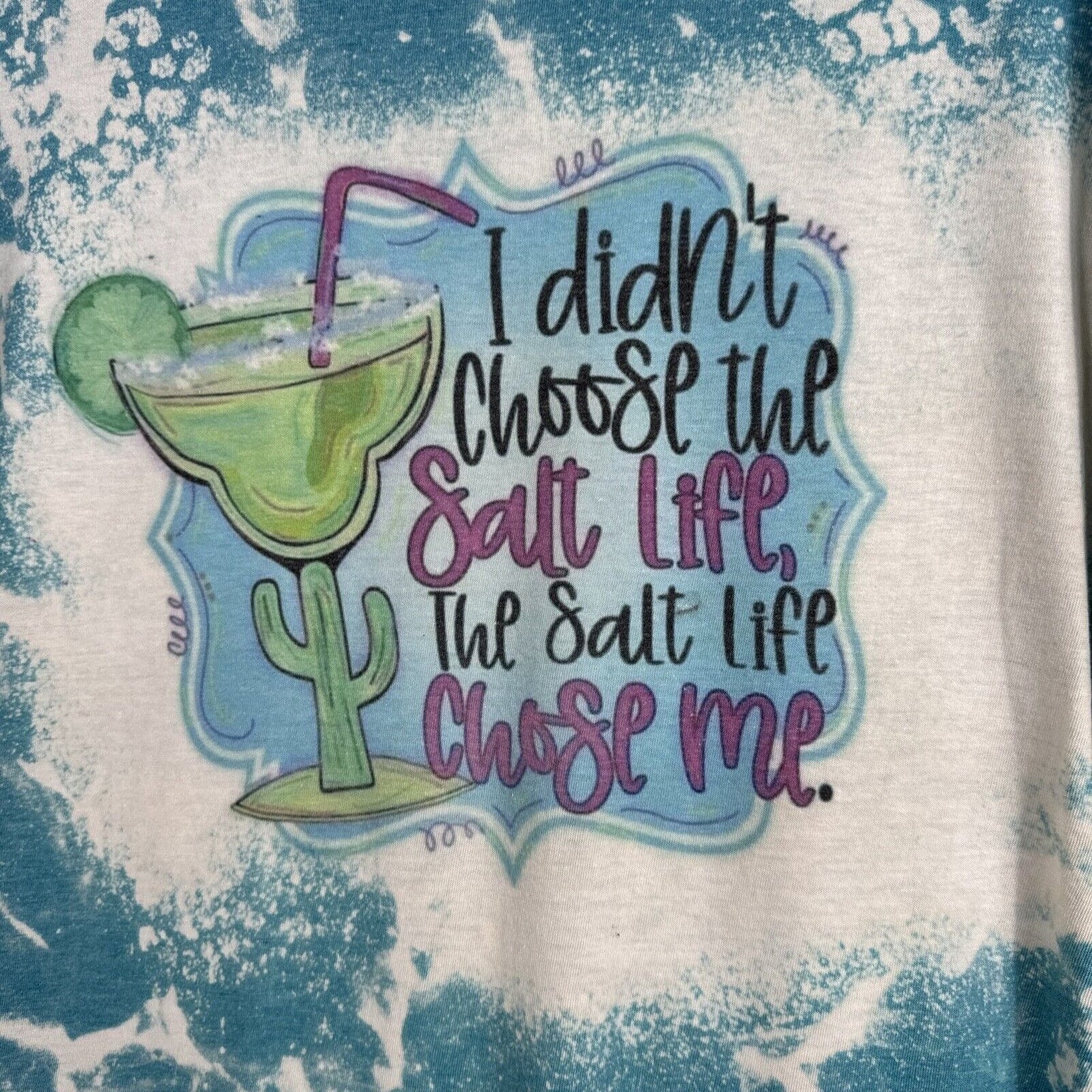 Women’s T Shirt “I Didn’t Choose The Salt Life The Salt Life Chose Me” Blue XL