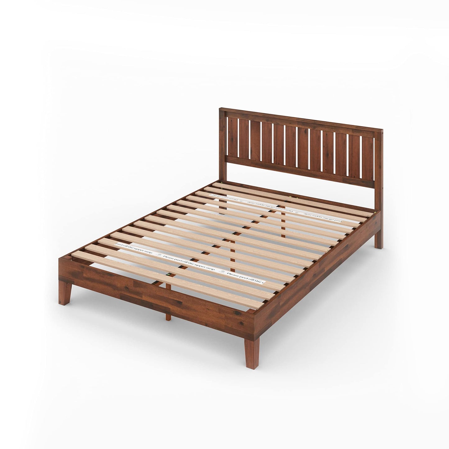 Zinus 12 Inch Deluxe Solid Wood Platform Bed with Headboard / No Box Spring Needed / Wood Slat Support / Antique Espresso Finish, Queen (OLB-PWPBBHE-12Q)