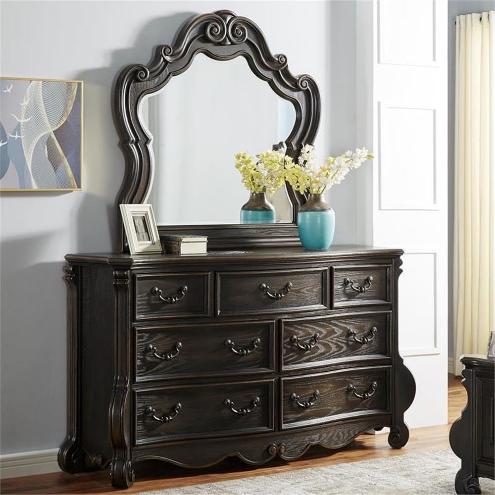 BOWERY HILL Multi-Step Molasses Queen 6-Piece Panel Wood Bedroom Set