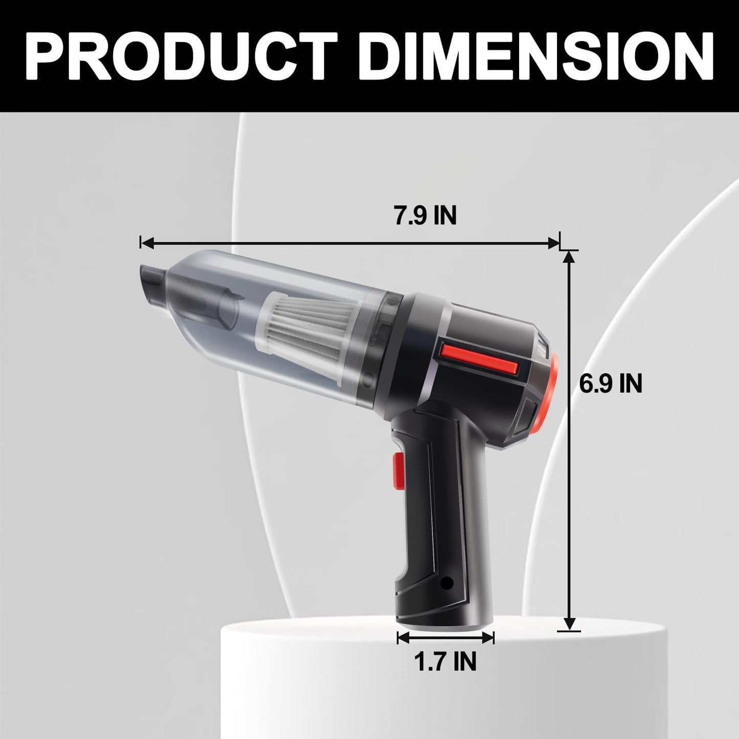 PeroBuno 3-in-1 Computer Vacuum Cleaner - Air Duster - for Keyboard Cleaning - Cordless Canned Air - Powerful 45000RPM - Energy-Efficient - Compressed Air