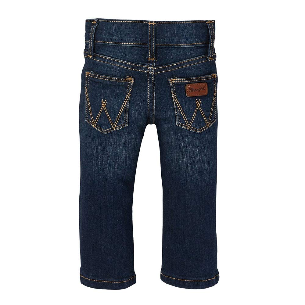 Wrangler baby-boys Five Pocket Boot Cut Jean Dark Blue 0-3 Months