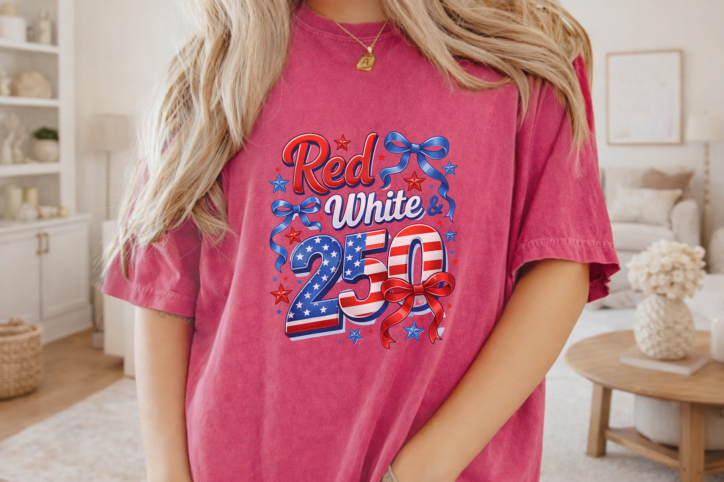 Patriotic 250th Celebration Shirt, Red White & Blue Tee, USA Anniversary T-Shirt, Independence Day Apparel, 4th of July Gift, Graphic Tee