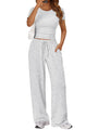 Trendy Queen Womens 2 Two Piece Set 2026 Summer Workout Beach Vacation Cruise Gym Clothes Spring Fashion Lounge Matching Sweatsuit Sweat School Comfy Airport Travel Outfit Fitness Athletic Clothing