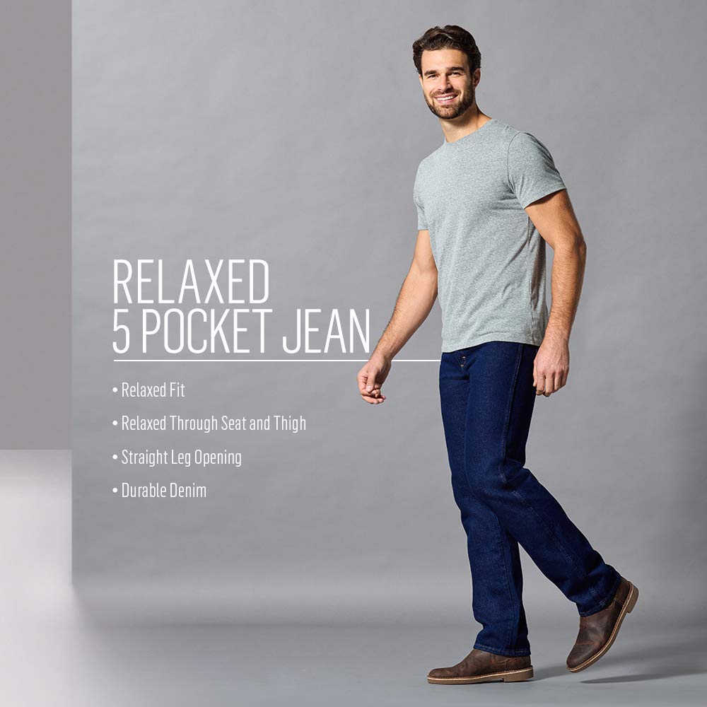 Classic Relaxed Fit, Dark Stonewash, 34W x 30L