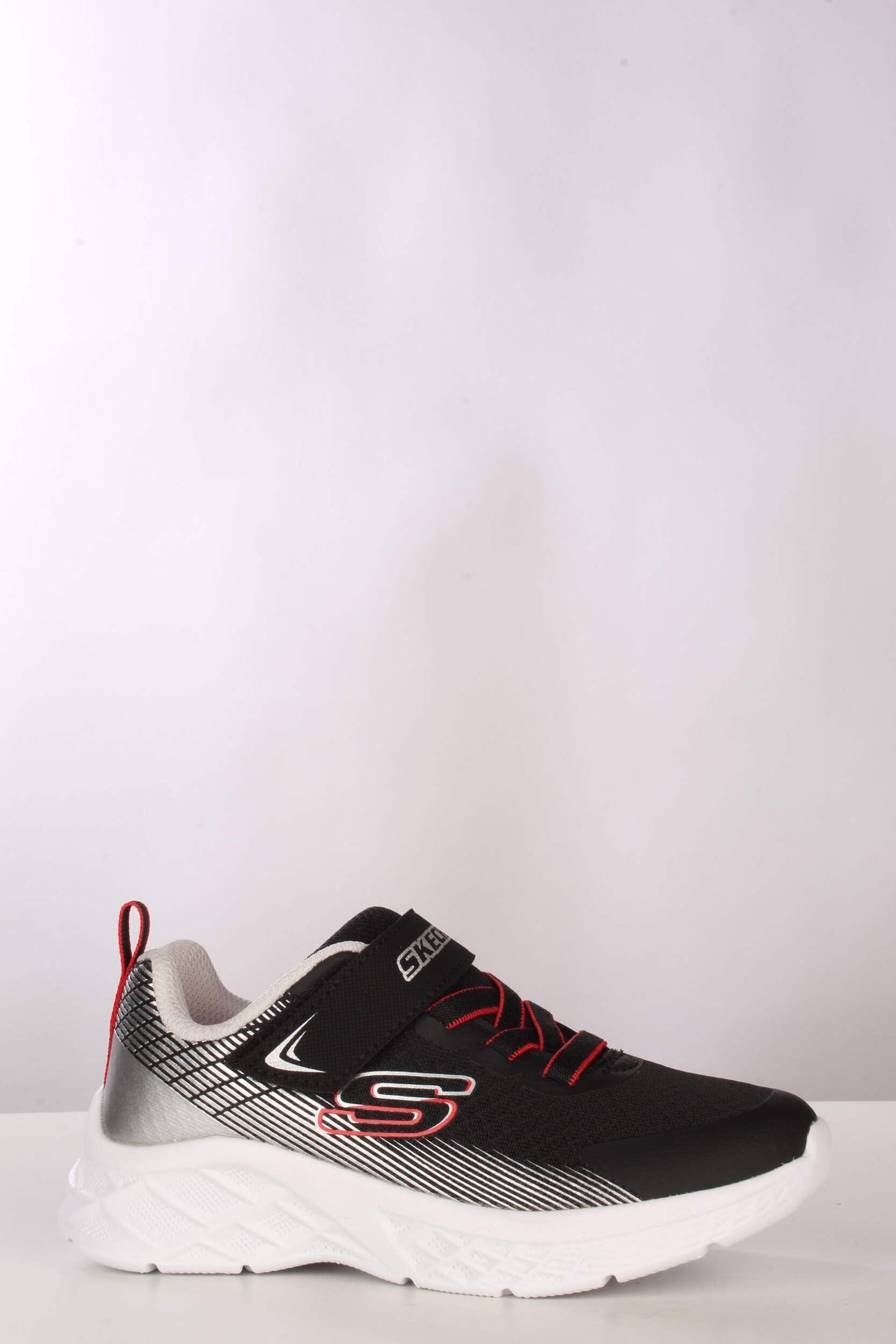 Skechers Kids Boys Microspec Ii Sneaker, Black/Silver, 11 Little Kid