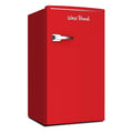West Bend Retro Mini Fridge for Home Office or Dorm, Manual Defrost and Adjustable Temperature, 3.1 Cu.Ft, Red