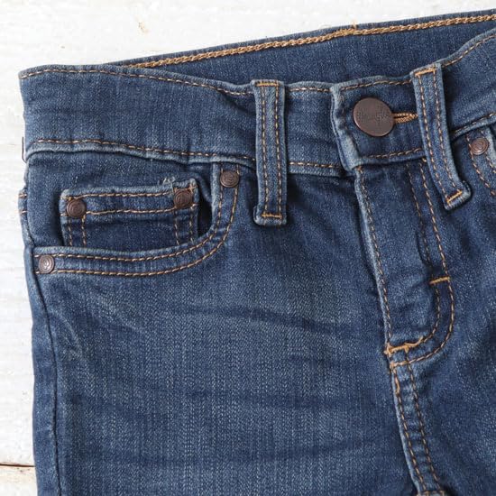 Wrangler baby-boys Five Pocket Boot Cut Jean Dark Blue 0-3 Months