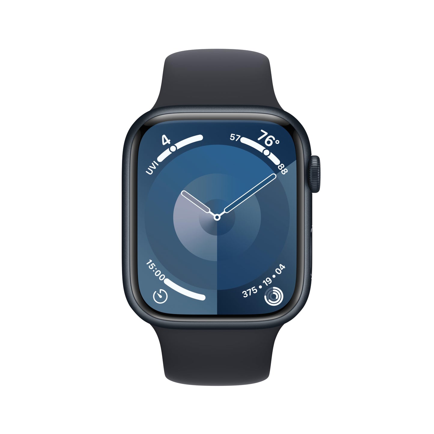 Apple Watch Series 9 [GPS 45mm] Smartwatch with Midnight Aluminum Case with Midnight Sport Band S/M. Fitness Tracker, ECG Apps, Always-On Retina Display, Water Resistant