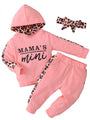 Yvowming 3T Girl Clothes Outfits Toddler Peach Hooded Sweatshirt Pants Headband Toddler Winter Clothes