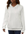 YeGine Womens Hoodies Oversized Hooded Sweatshirt Casual Long Sleeve Drawstring Pullover Tops White L