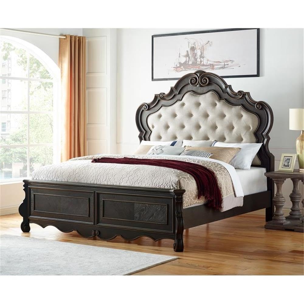 BOWERY HILL Multi-Step Molasses Queen 6-Piece Panel Wood Bedroom Set