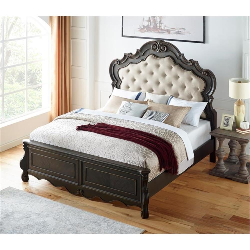 BOWERY HILL Multi-Step Molasses Queen 6-Piece Panel Wood Bedroom Set