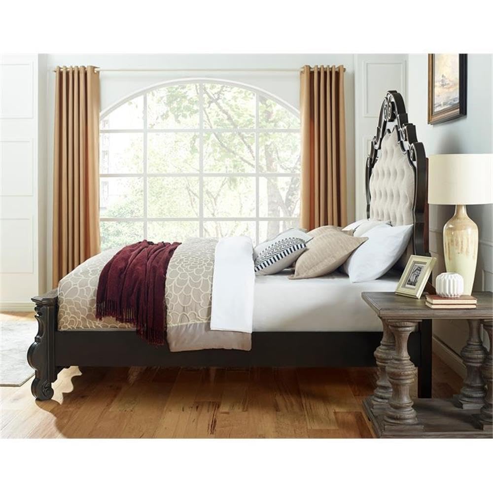 BOWERY HILL Multi-Step Molasses Queen 6-Piece Panel Wood Bedroom Set