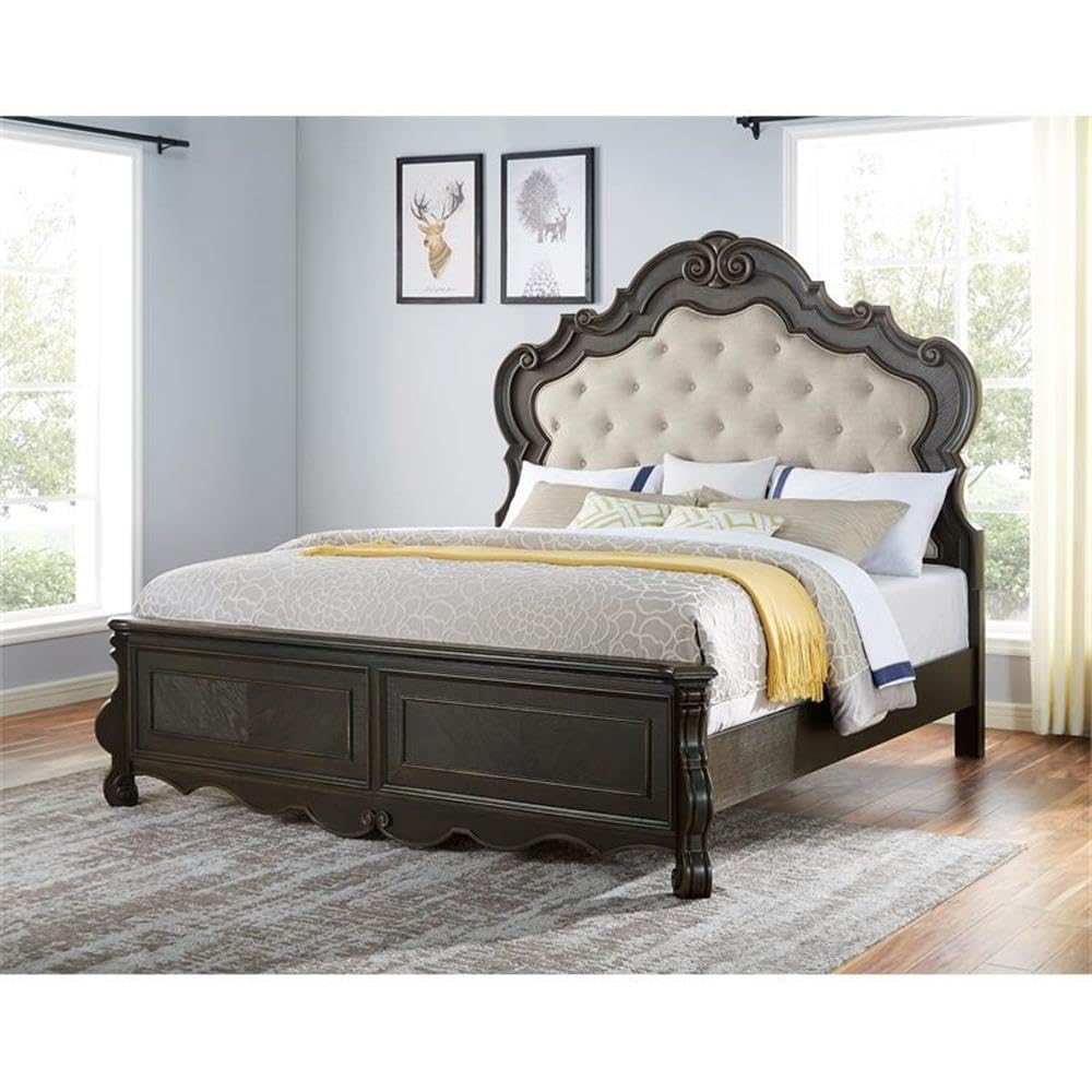 BOWERY HILL Multi-Step Molasses Queen 6-Piece Panel Wood Bedroom Set