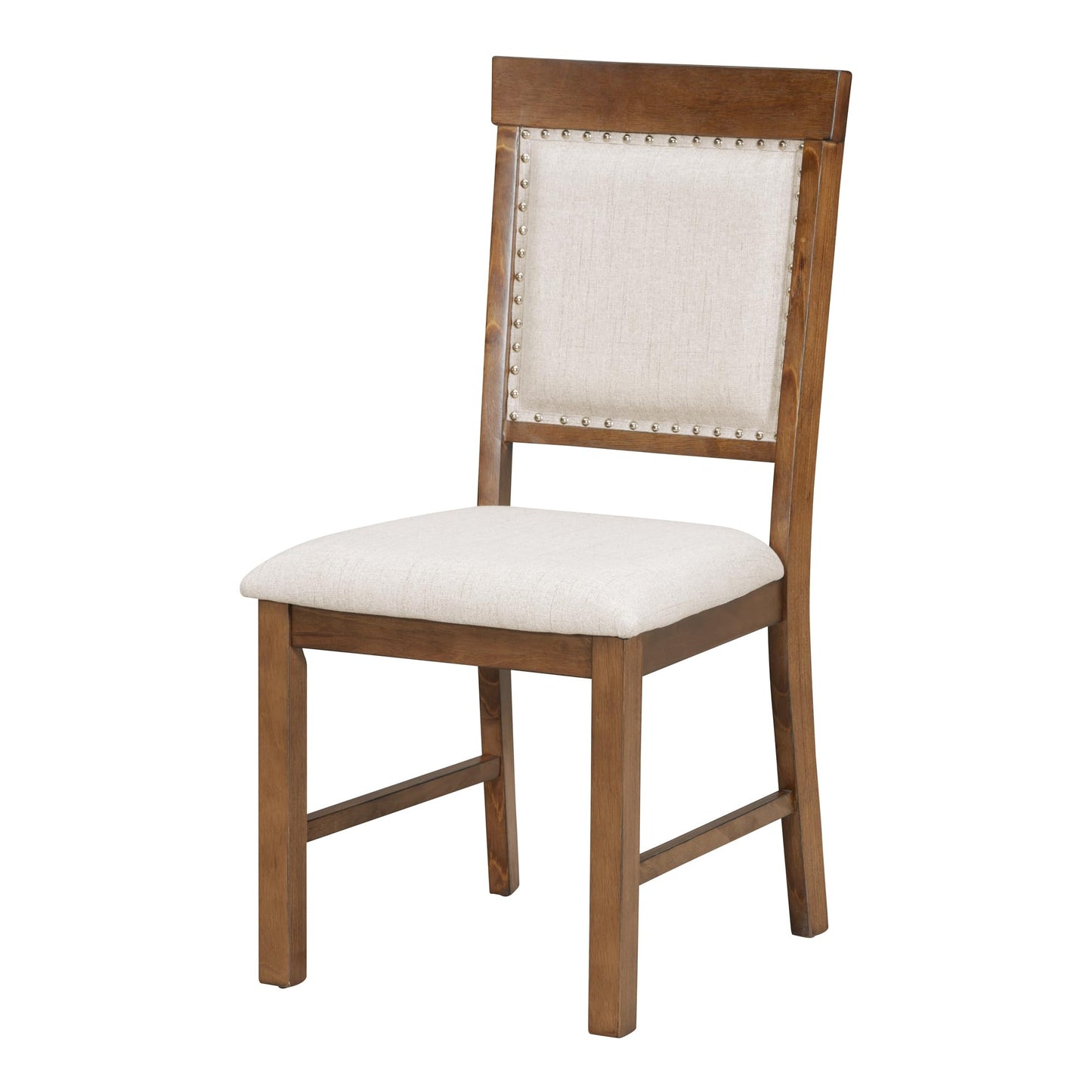 Merax Dining Table Set for 4, Extendable Round Tabletop with 16" Leaf & Upholstered Chairs, Retro Hollowed-Out Carving Design, 58" x 42", Walnut