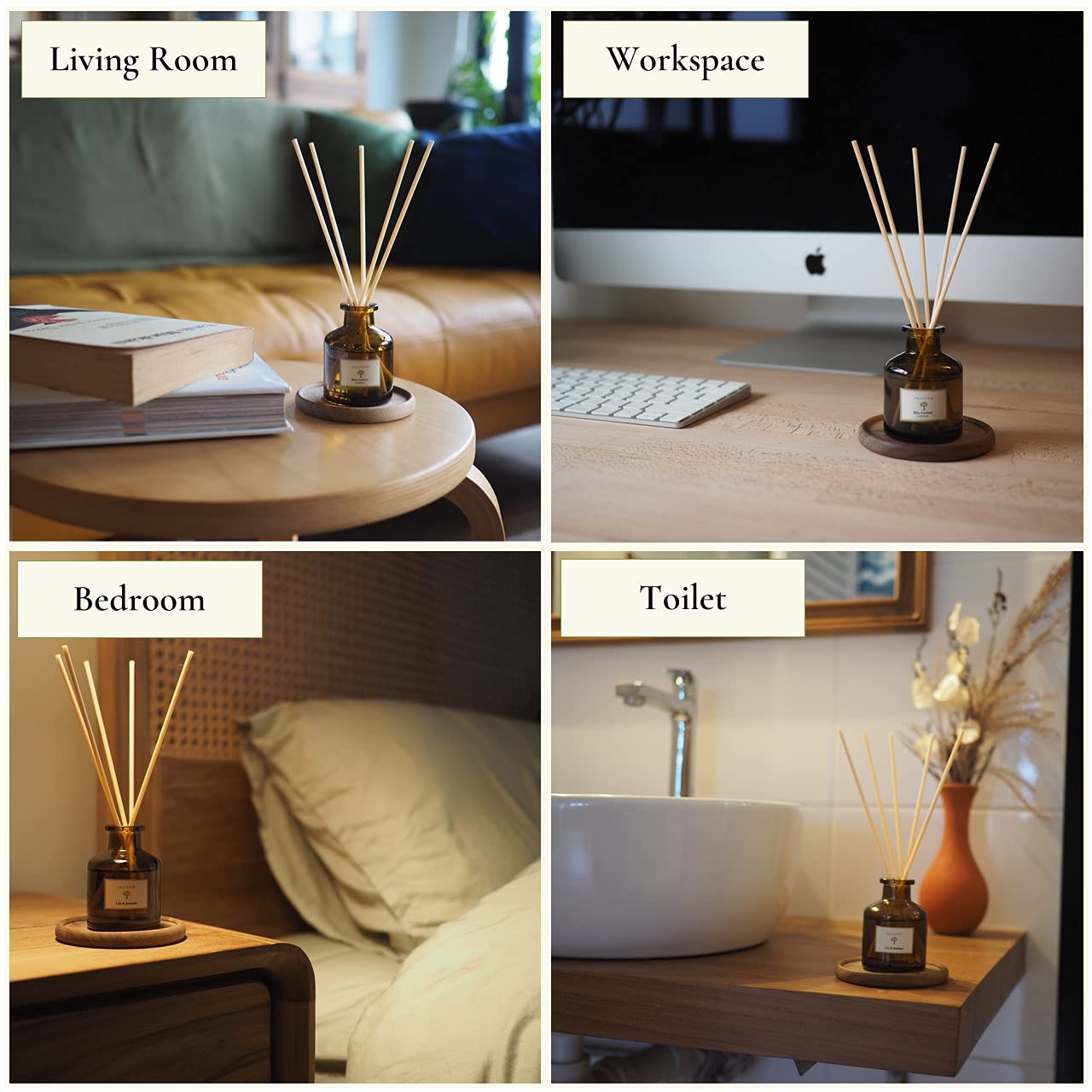 PRISTINE Himalayan Tea/Inspired by Westin Hotel Reed Diffuser for Home | Fresh Bergamot/White Tea Room Fragrance Reed Diffusers, Oil & Room Diffusers with Reed | Home Fragrance Scent Diffuser, 6 Oz