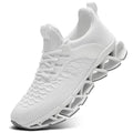 Womens Running Shoes Breathable Mesh Walking Shoes Lace up Tennis Sneakers Fashion Work Sport Gym Cross Trainers White 8.5